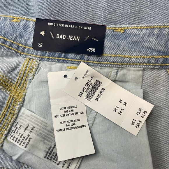NWT Hollister Ultra High-Rise Dad Jean - W26 - Picture 7 of 8
